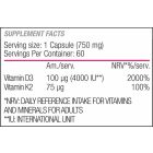 Blade D3 + K2 (for healthy bones and teeth, 60 capsules)